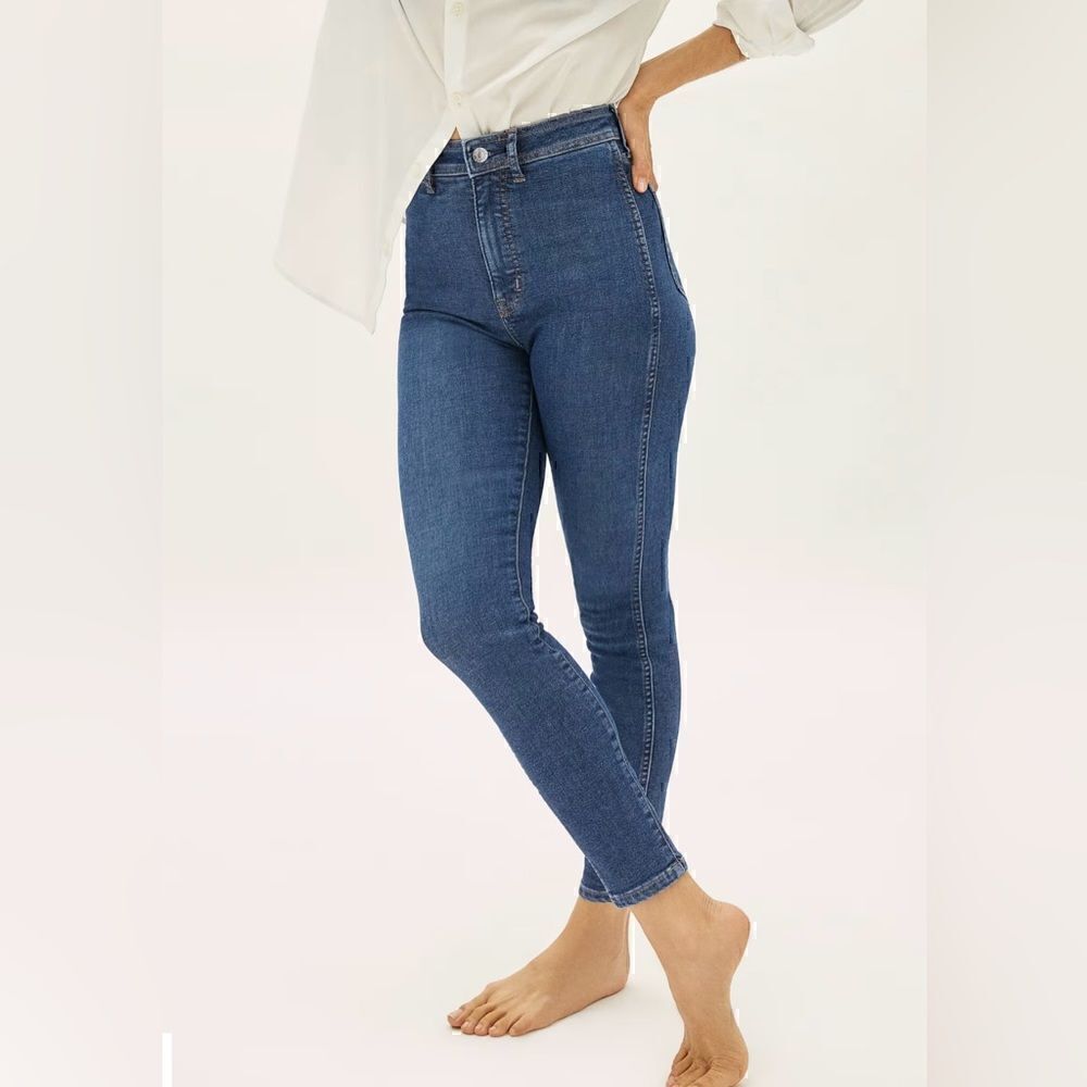 NWOT Everlane The Way-High® Clean Front Skinny in Jean Vintage Blue Size 28